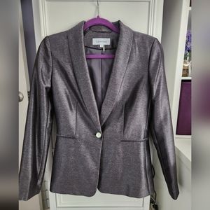 Calvin Klein Silver/Gray Blazer Size 4